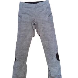 LULULEMON GRAY/BLACK COLORBLOCK LEGGING SIZE 4